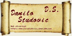 Danilo Studović vizit kartica